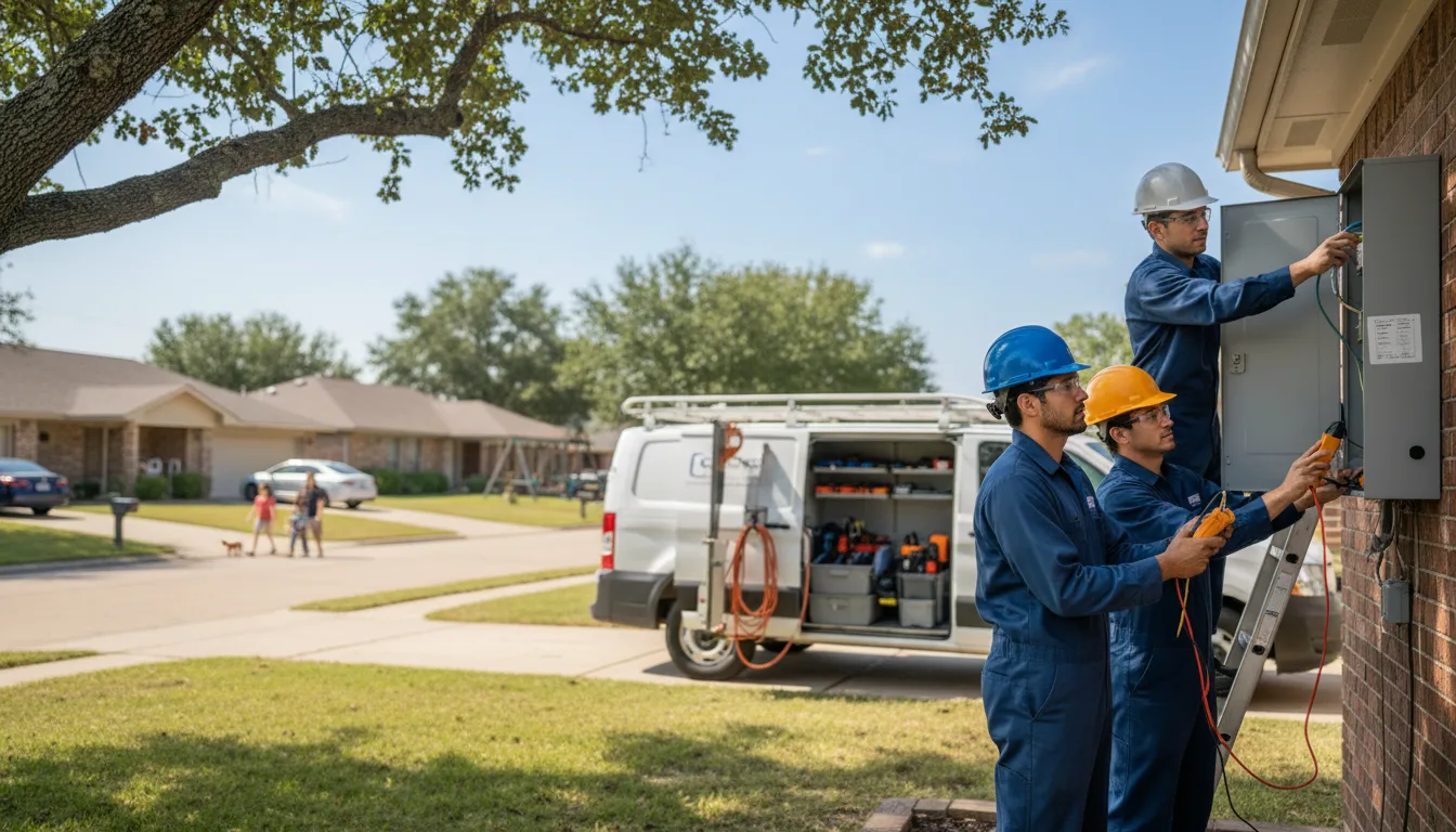 Certified electrician providing emergency electrical services in Hockley, TX